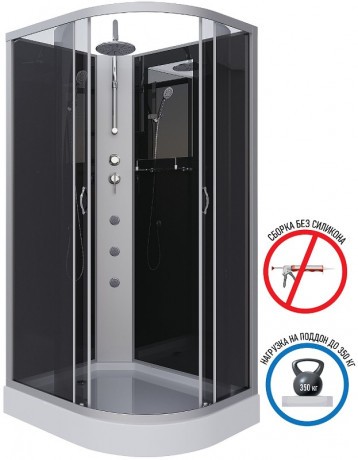 Душевая кабина Niagara Classic 120х80 L NG-3512-14LBKTG с гидромассажем