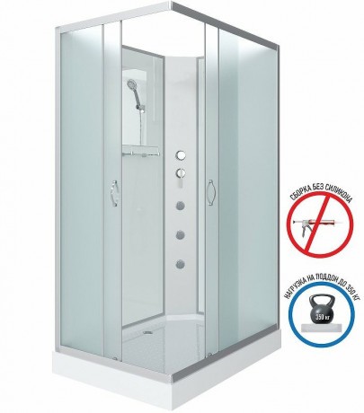 Душевая кабина Niagara Classic 100х80 NG-43085-14QBKG с гидромассажем