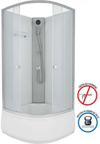 Душевая кабина Niagara Eco 90x90 E90/40/MT/BK без гидромассажа