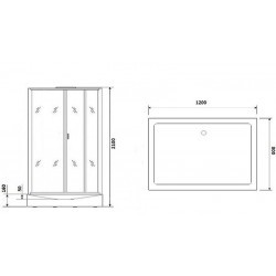 Душевая кабина Niagara Premium 120x80 NG-6012-01QL без гидромассажа
