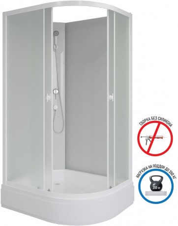 Душевая кабина Niagara Promo 90x70 L P90/70/26L/MT/BK без гидромассажа
