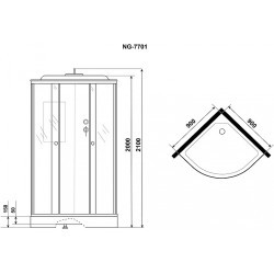 Душевая кабина Niagara Luxe 90x90 NG-7701M без гидромассажа