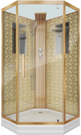 Душевая кабина Niagara Luxe NG-7717GBK 100x100 без гидромассажа