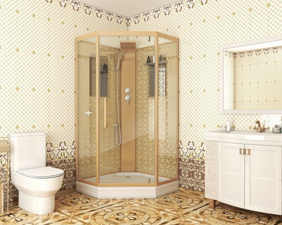 Душевая кабина Niagara Luxe NG-7717GBK 100x100 без гидромассажа