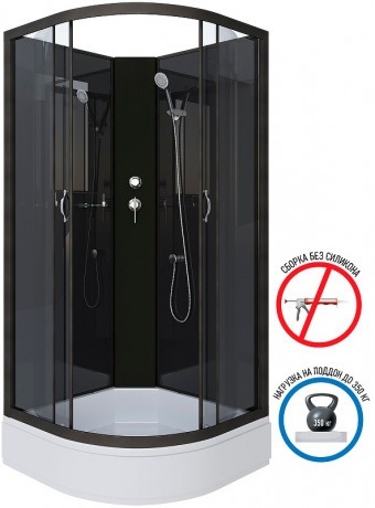 Душевая кабина Niagara Classic 90x90 NG-6501-14BK без гидромассажа