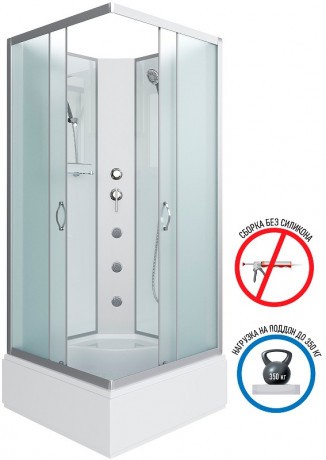 Душевая кабина Niagara Classic 90x90 NG-1108-14BKG с гидромассажем