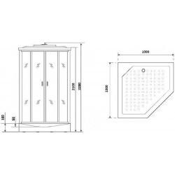 Душевая кабина Niagara Premium 100x100 NG-6902-01D Black без гидромассажа