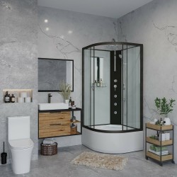 Душевая кабина Niagara Classic 100х100 NG-6709-14BKTG с гидромассажем